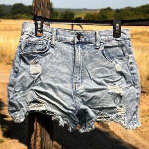 Distressed Denim Jr Girls Shorts